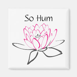 So Humピンクブラックロータスマグネット マグネット