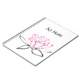 So Hum Pink Black Lotus Journal ノートブック (左側)