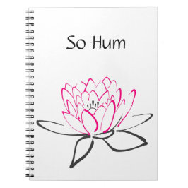 So Hum Pink Black Lotus Journal ノートブック