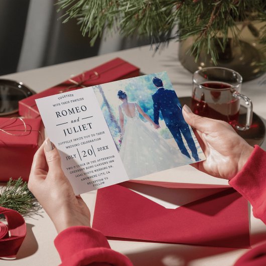 So In Loveフォトシンプルモダン結婚式招待状 招待状