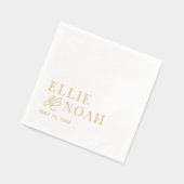 So In Love婚約のフォイル結婚ナプキン 箔ナプキン (左)