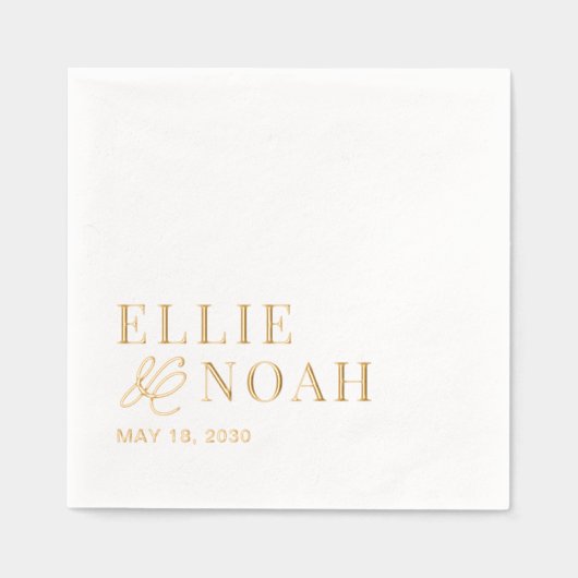 So In Love婚約のフォイル結婚ナプキン 箔ナプキン (正面)