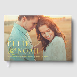 So In Love編集可能なカラーフォイル結婚のゲストブック ゲストブック