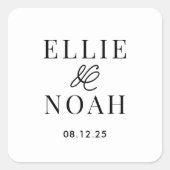 So In Love編集可能カラー結婚式の引き出物シール スクエアシール (正面)