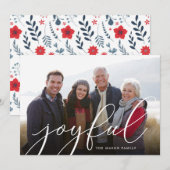 So Joyful Photo Holiday Card シーズンカード (正面/裏面)