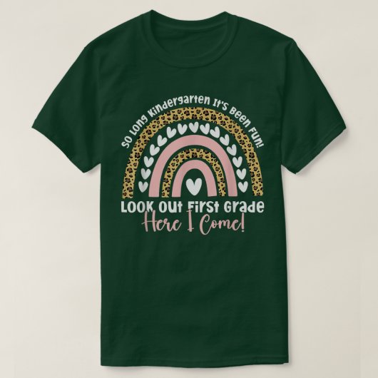 So Long幼稚園1年生レインボーヒョウ・グラ Tシャツ (デザイン正面)