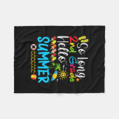 So Long 2nd Grade Hello Summer Last Day Of School. フリースブランケット (正面(横))