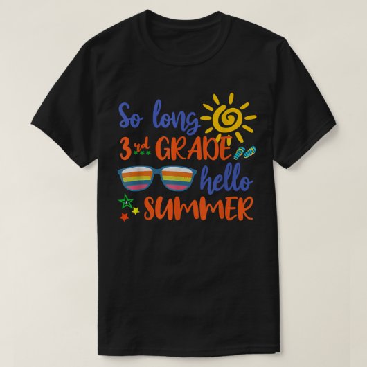 So Long 3年生ハローサマー先生生徒 Tシャツ (デザイン正面)
