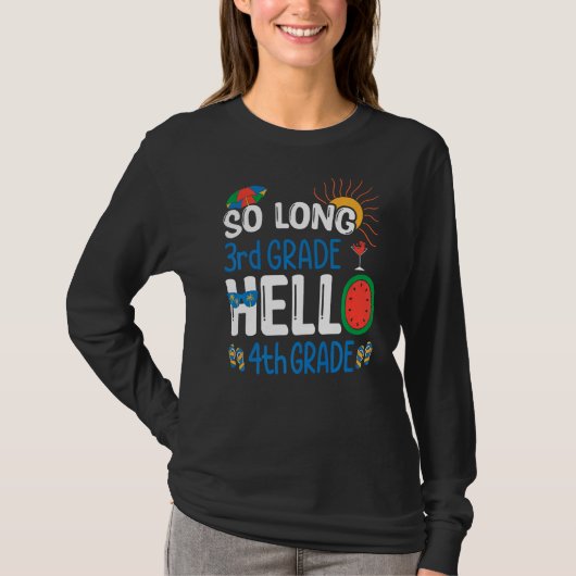 So Long 3年生Hello 4年生先生 Tシャツ (正面)
