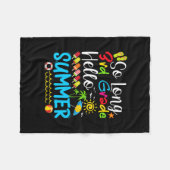 So Long 3rd Grade Hello Summer Last Day Of School. フリースブランケット (正面(横))