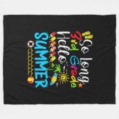 So Long 3rd Grade Hello Summer Last Day Of School. フリースブランケット (正面(横))