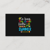 So Long 3rd Grade Hello Summer Last Day Of School. 名刺 (正面)