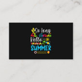 So Long 4th Grade Hello Summer Last Day Of School. 名刺 (正面)