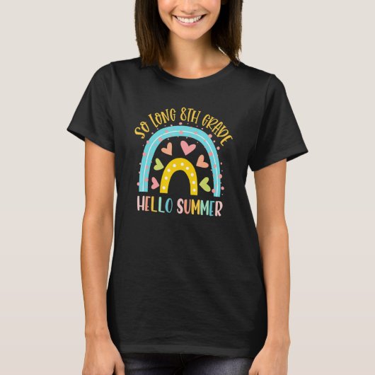 SO LONG 8GRADEこんにちは夏先生学生Sch Tシャツ (正面)