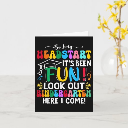 So Long Headstart卒業2025幼稚園彼女 カード (黄色い花)