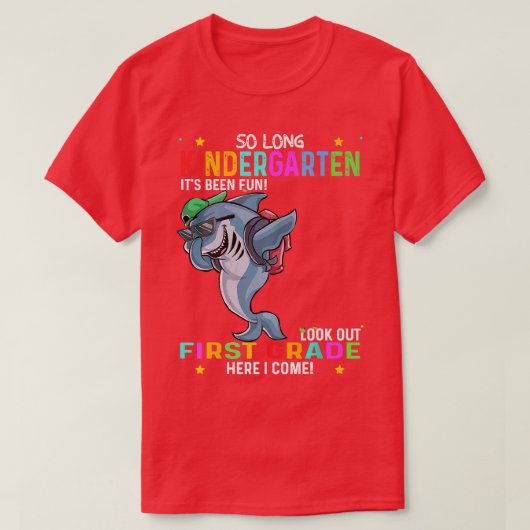 So Long Kindergarten First Day 1st Grade Cool Shar Tシャツ (デザイン正面)