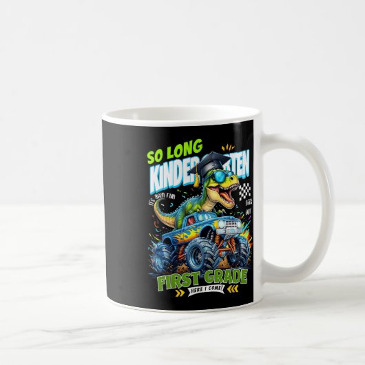 So Long Kindergarten Graduate Dinosaur 1st Grade H コーヒーマグカップ (右)