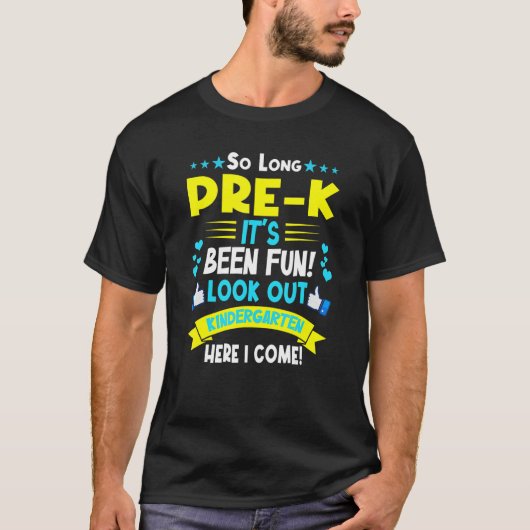 So Long Pre K Kindergarten Graduation Last Day Of  Tシャツ (正面)