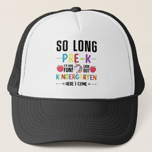 So Long Pre-K Kindergarten Here I Come Pre-k キャップ (正面)