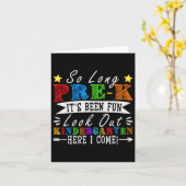 So Long Pre-k Preschool Graduation Kindergarten He カード (黄色い花)