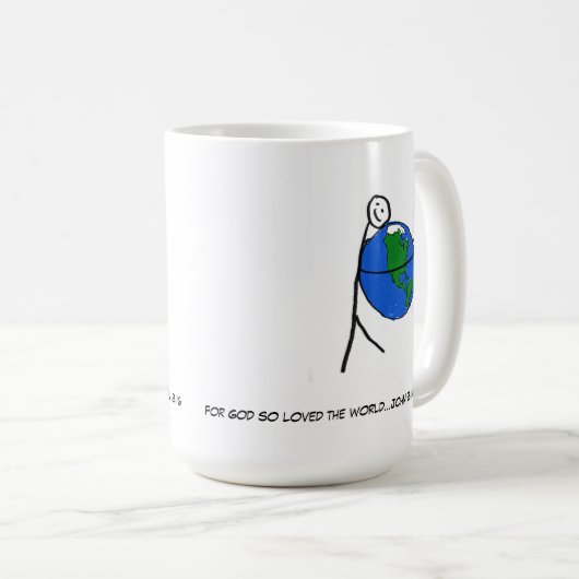 SO-LOVEDのクラシックで白いマグ コーヒーマグカップ (正面右)