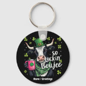 So Luckin'Boujeeレトロ聖パトリックの日 キーホルダー (正面)