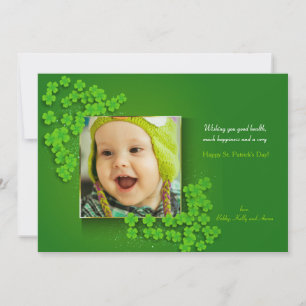 So Lucky St. Patrickの写真グリーティングカード 案内状