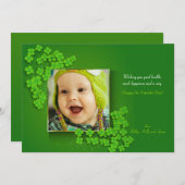 So Lucky St. Patrickの写真グリーティングカード 案内状 (正面/裏面)