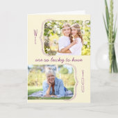 So Lucky To Have You 2 Photo Editable大事な行事 カード (正面)