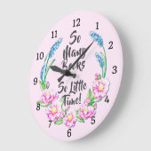 So Many Books So Little Time ラージ壁時計 (傾斜)