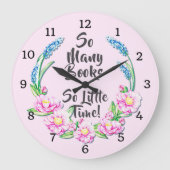So Many Books So Little Time ラージ壁時計 (正面)