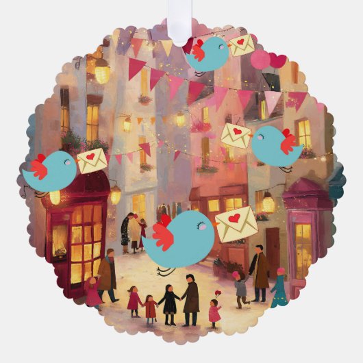 SO MANY VALENTINES FOR DELIVERY オーナメントカード (正面)