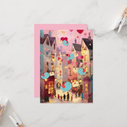 SO MANY VALENTINES FOR DELIVERY カード (正面/裏面インサイチュ)