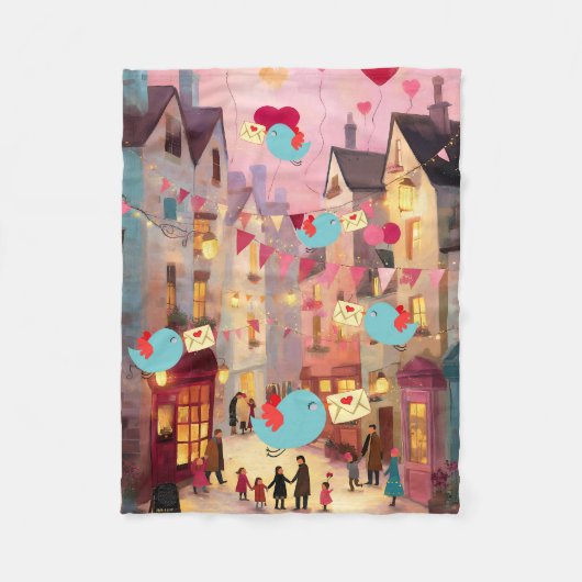 SO MANY VALENTINES FOR DELIVERY フリースブランケット (正面)