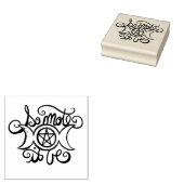 So Mote it Be Triple Moon Goddess Symbol           ラバースタンプ (押印)