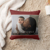 So Much モダン Loveタイポグラフィカスタムカラー写真 クッション (ブランケット)