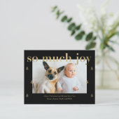 So Much Joy モダン Holidayはがき シーズンポストカード (スタンド正面)