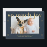 So Much Joy モダン Holiday Photo Card シーズンカード<br><div class="desc">こ祝ことベリモダンーベリスタイリッシュースウィートからのカードでシーズン。一致するアイテムや他のデザインオプションは当社のストアで利用可能： www.berryberrysweet.com.デザイン色はカスタマイズ!クリックカスタマイズ更にデザインの色を変更。</div>