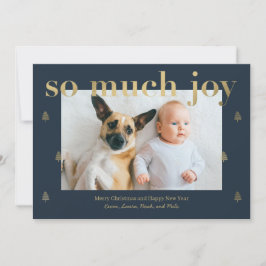 So Much Joy モダン Holiday Photo Card シーズンカード