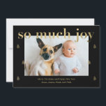 So Much Joy モダン Holiday Photo Card シーズンカード<br><div class="desc">こ祝ことベリモダンーベリスタイリッシュースウィートからのカードでシーズン。一致するアイテムや他のデザインオプションは当社のストアで利用可能： www.berryberrysweet.com.デザイン色はカスタマイズ!クリックカスタマイズ更にデザインの色を変更。</div>