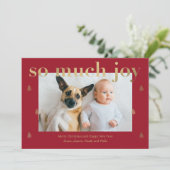 So Much Joy モダン Holiday Photo Card シーズンカード (スタンド正面)