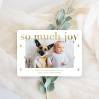So Much Joy モダン Holiday Photo Card