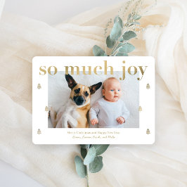 So Much Joy モダン Holiday Photo Card シーズンカード