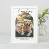So Much Joy Baby & Dog Christmas Photo Card シーズンカード (スタンド正面)