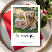 So Much Joy Family dog christmas Photo card シーズンカード