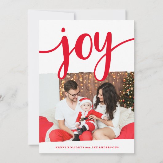 So Much Joy Holiday Photo Card シーズンカード (正面)