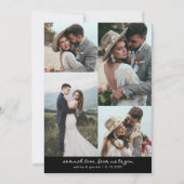 So Much Love Elegant Wedding Photo Black サンキューカード (正面)