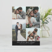 So Much Love Elegant Wedding Photo Black サンキューカード (スタンド正面)