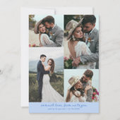 So Much Love Elegant Wedding Photo Icy Blue サンキューカード (正面)