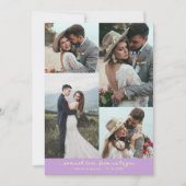 So Much Love Elegant Wedding Photo Wisteria サンキューカード (正面)